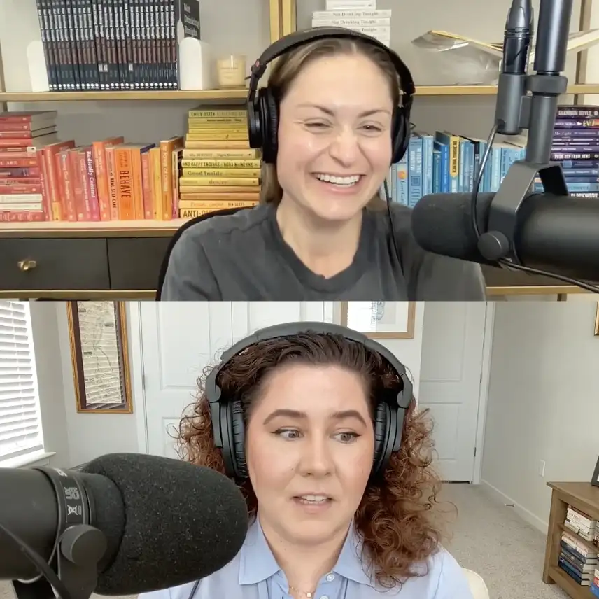 Amanda + Sam discussing therapy for Nuance Needed mental health podcast