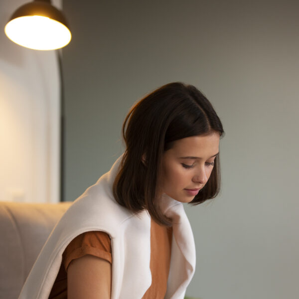 woman writing in notebook